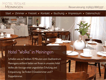 Tablet Screenshot of hotel-wolke-meiningen.de